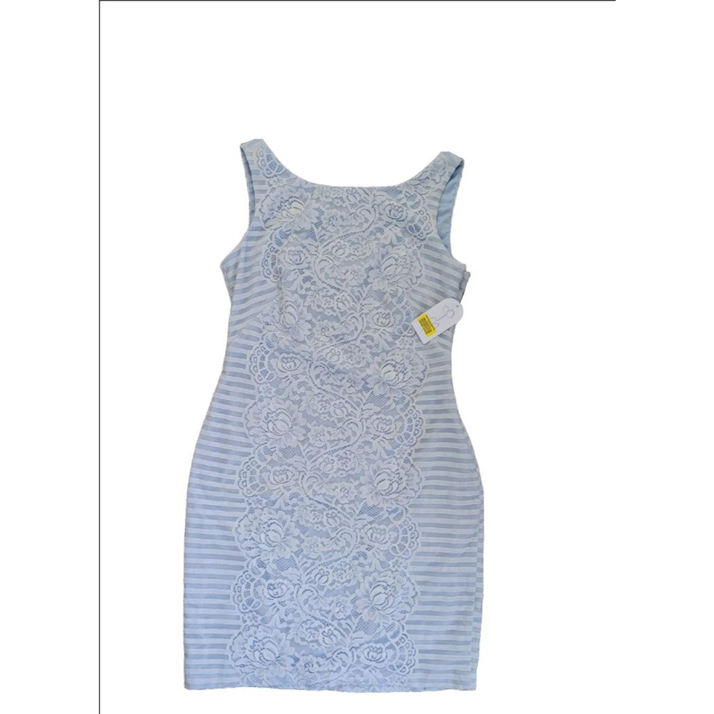 Women's Jessica Simpson Dress Size 6 Blue White Lace